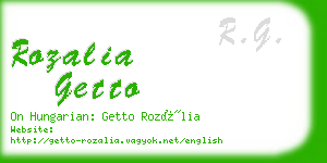 rozalia getto business card